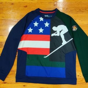 Polo Ralph Lauren Snow Beach Downhill Ski USA Flag